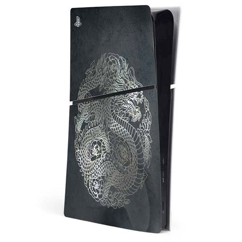 Chinese Black Dragon PS5 Slim Digital Edition Console Skin