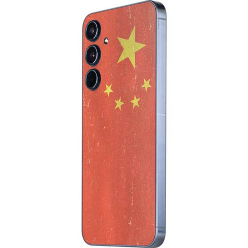 Chinese Flag Distressed Galaxy A35 5G Skin