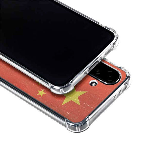 Chinese Flag Distressed Galaxy A36 5G Clear Case
