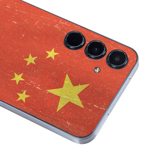Chinese Flag Distressed Galaxy A36 5G Skin