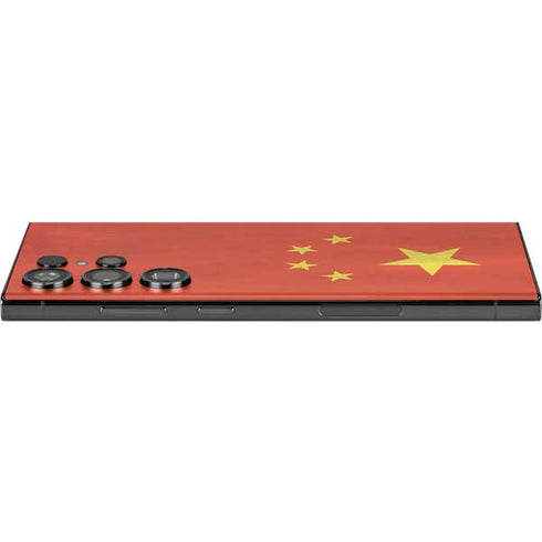 Chinese Flag Distressed Galaxy Skins