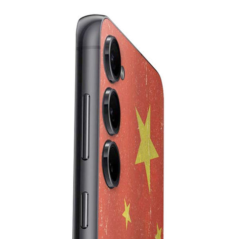 Chinese Flag Distressed Galaxy S25 Skin