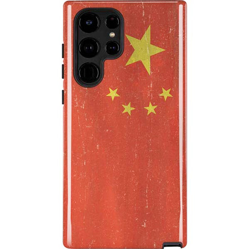 Chinese Flag Distressed Galaxy Cases