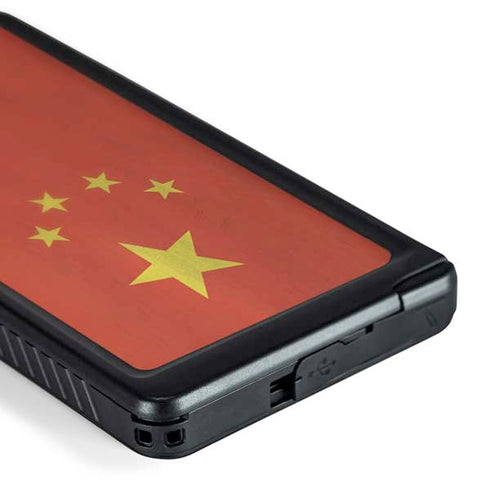 Chinese Flag Distressed Galaxy S24 Ultra Waterproof Case