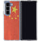Chinese Flag Distressed Galaxy Z Fold5 5G Clear Case