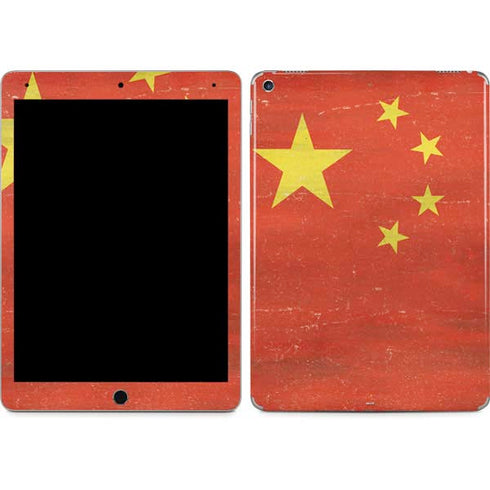 Chinese Flag Distressed iPad Skins