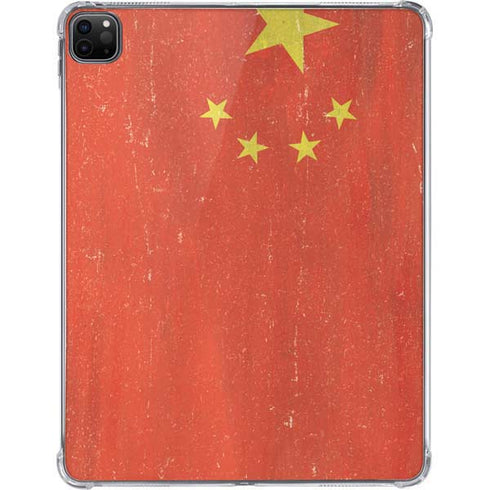 Chinese Flag Distressed iPad Pro 11in (2024) Clear Case