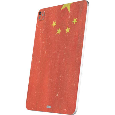 Chinese Flag Distressed iPad Pro 13in M4 (2024) Skin
