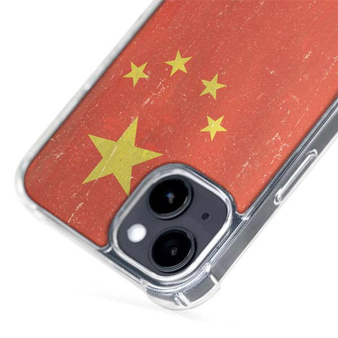 Chinese Flag Distressed iPhone 14 MagSafe Case