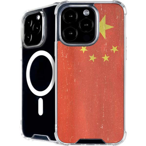 Chinese Flag Distressed iPhone 16 Pro MagSafe Case