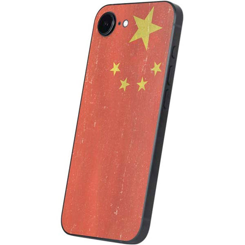 Chinese Flag Distressed iPhone 16e Skin