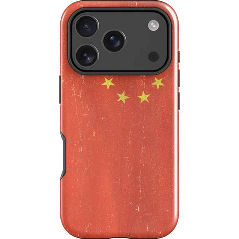 Chinese Flag Distressed iPhone 18 Pro Impact Case