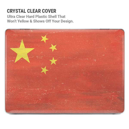 Chinese Flag Distressed MacBook Pro 14in (2021-24) Case plus Skin