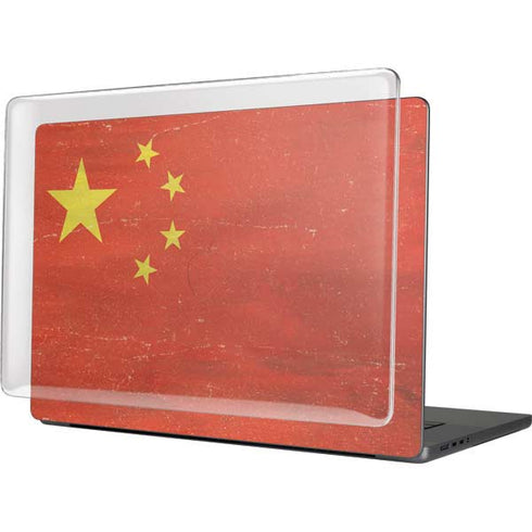 Chinese Flag Distressed MacBook Cases