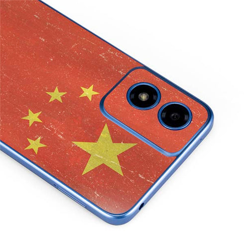 Chinese Flag Distressed Moto G Play 4G (2024) Skin