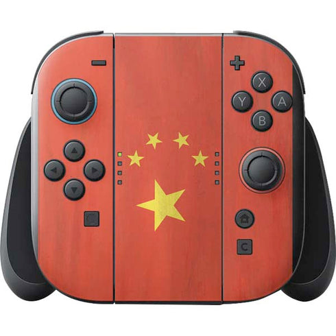 Chinese Flag Distressed Nintendo Switch 2 (2025) with Joy-Con Skin