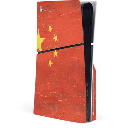 Chinese Flag Distressed PlayStation PS5 Skins