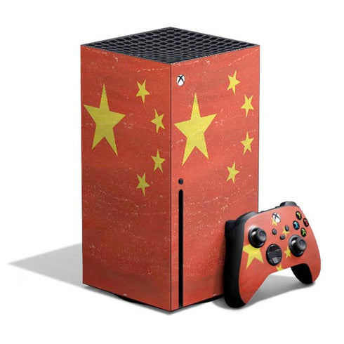 Chinese Flag Distressed Xbox Series X Skins