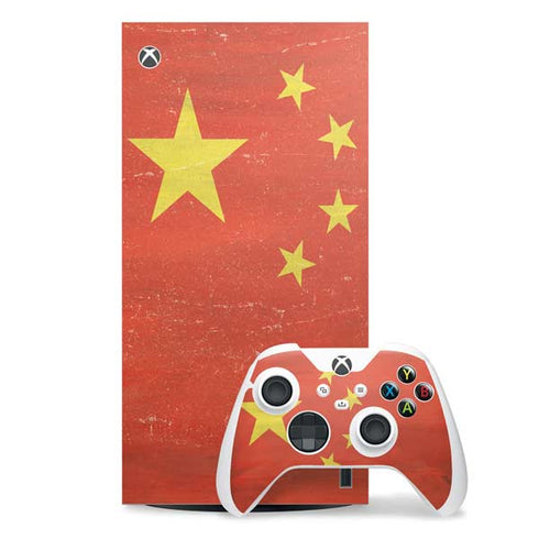 Chinese Flag Distressed Xbox Series X Skins