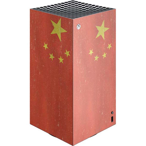 Chinese Flag Distressed XBox Series X Digital Edition Console Skin