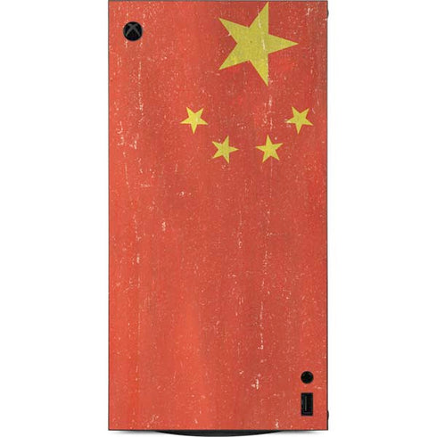 Chinese Flag Distressed XBox Series X Digital Edition Console Skin