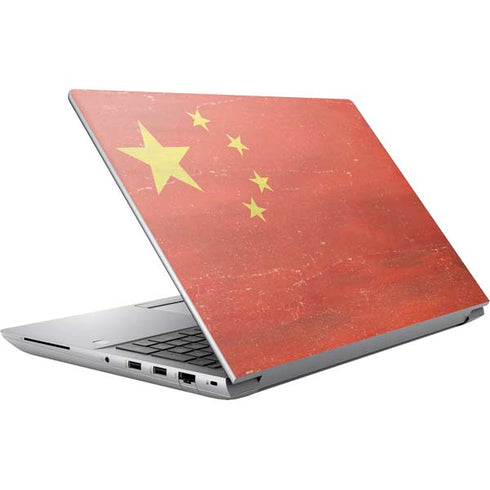 Chinese Flag Distressed HP ZBook Fury 16 G10 Skin