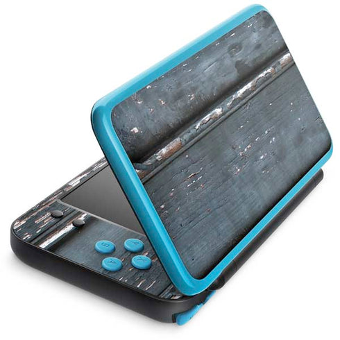 Chipped Blue Wood Nintendo Skins