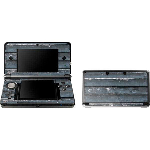 Chipped Blue Wood Nintendo Skins