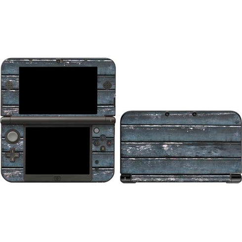 Chipped Blue Wood Nintendo Skins