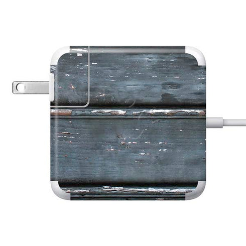 Chipped Blue Wood 85W Power Adapter (15 and 17 inch MacBook Pro Charger) Skin