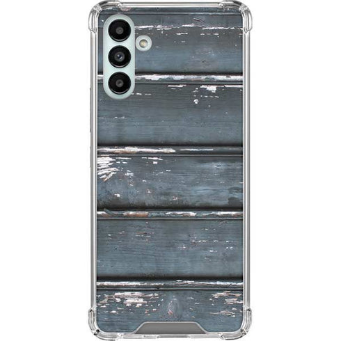 Chipped Blue Wood Galaxy A13 5G Clear Case