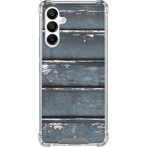 Chipped Blue Wood Galaxy A16 5G Clear Case