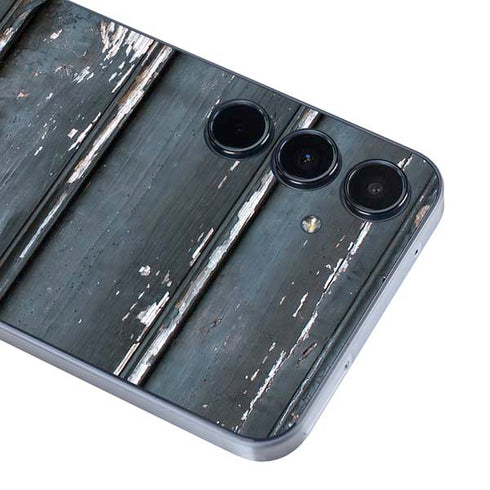 Chipped Blue Wood Galaxy A35 5G Skin