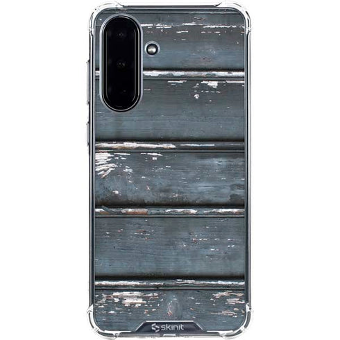 Chipped Blue Wood Galaxy A36 5G Clear Case