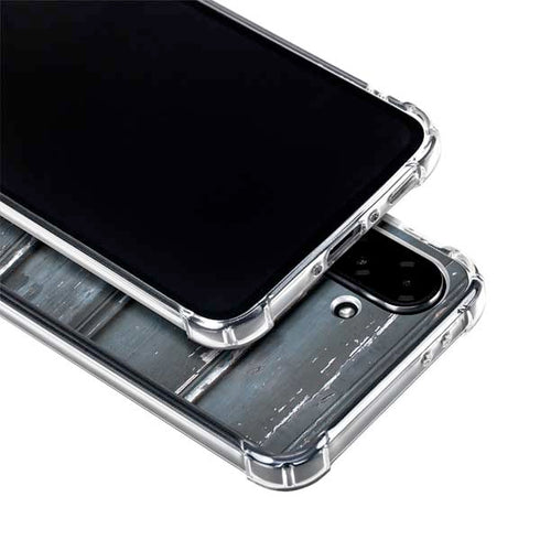 Chipped Blue Wood Galaxy A36 5G Clear Case