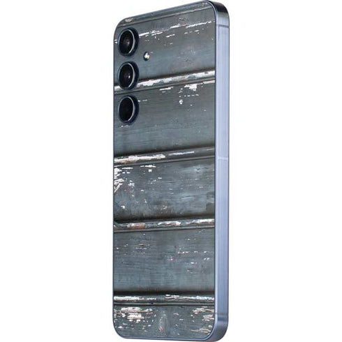 Chipped Blue Wood Galaxy A55 5G Skin