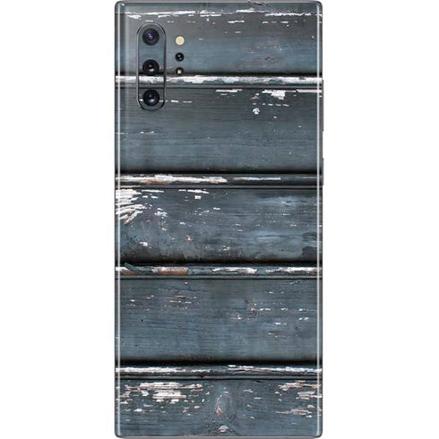 Chipped Blue Wood Galaxy Note 10 Plus Skin