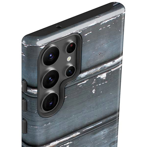 Chipped Blue Wood Galaxy S23 Ultra Pro Case