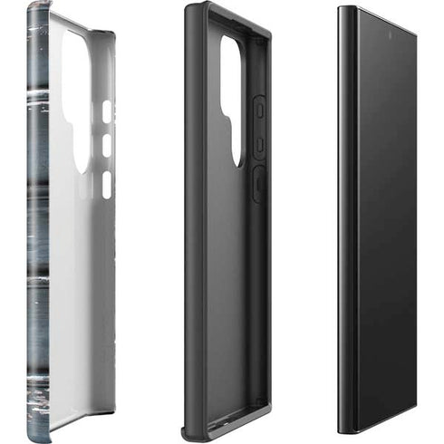 Chipped Blue Wood Galaxy S25 Ultra Impact Case