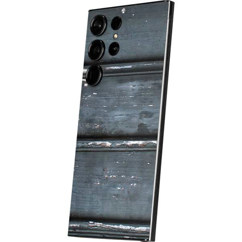 Chipped Blue Wood Galaxy S25 Ultra Skin
