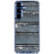 Chipped Blue Wood Galaxy S25 Clear Case