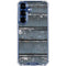 Chipped Blue Wood Galaxy S25 Plus Clear Case