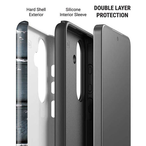 Chipped Blue Wood Galaxy S26 Impact Case