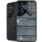 Chipped Blue Wood Galaxy S26 Kickstand Case