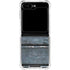 Chipped Blue Wood Galaxy Z Flip6 Clear Case