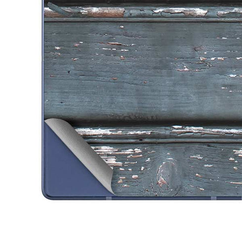 Chipped Blue Wood Galaxy Z Fold6 Skin