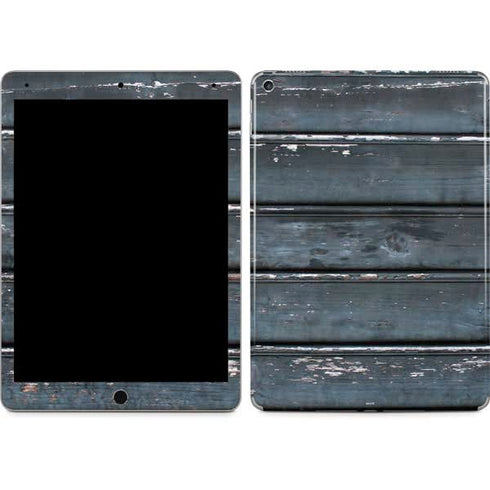 Chipped Blue Wood iPad Skins