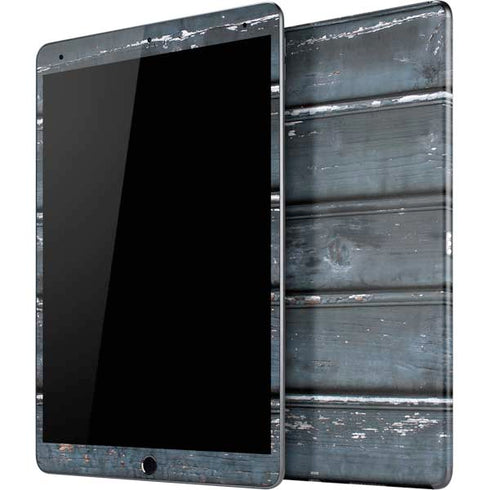 Chipped Blue Wood iPad Skins