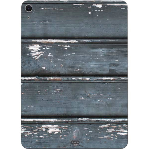 Chipped Blue Wood Apple iPad Air Skin