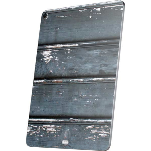 Chipped Blue Wood Apple iPad Air Skin